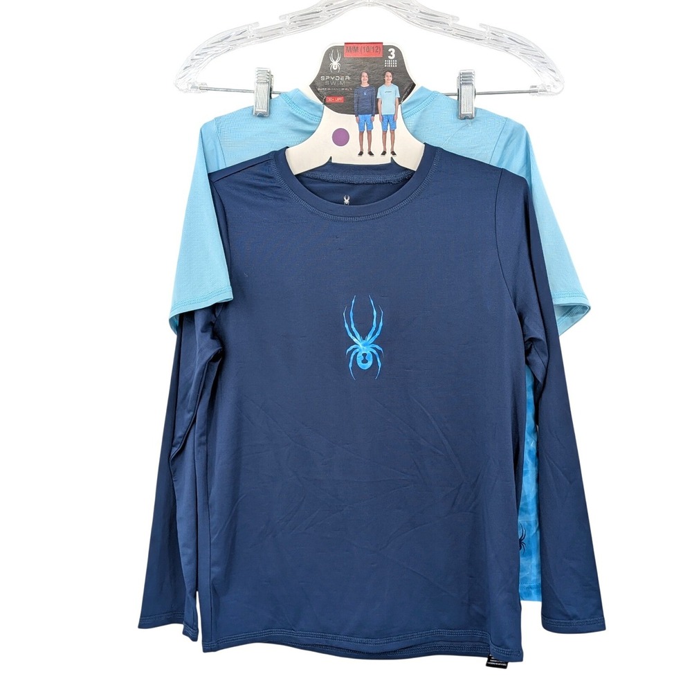 Spyder Swim Boys‎ 3-Piece Rash Guard Set UPF 30+ Swim Shirt & Trunks NWT
